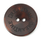 23mm Dark Brown "Dreamtime" 2 Hole Button (2 Pcs) #BTN027