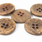 20mm Faux Wood 4 Hole Button (2 Pcs) #BTN029
