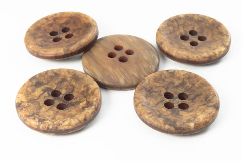 20mm Faux Wood 4 Hole Button (2 Pcs) #BTN029