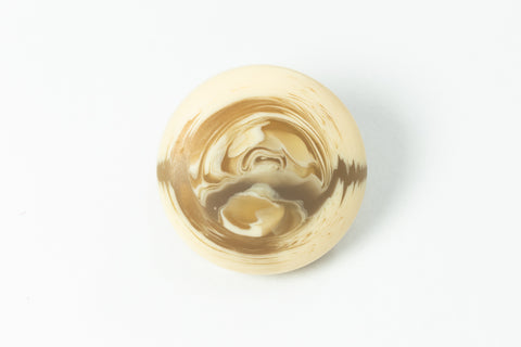 15mm Beige/Brown Swirl Shank Button (2 Pcs) #BTN033