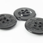 23mm Black 4 Hole Embossed Anchor Button (2 Pcs) #BTN036