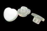 11mm White Pearl Heart Shank Button (2 Pcs) #BTN058