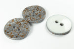 18mm Gold Flecked Silver 2 Hole Button (2 Pcs) #BTN080