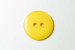 18mm Matte Yellow 2 Hole Button (2 Pcs) #BTN083