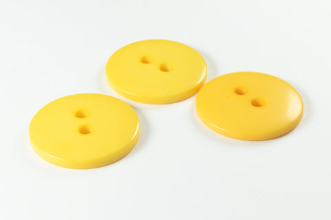 18mm Matte Yellow 2 Hole Button (2 Pcs) #BTN083
