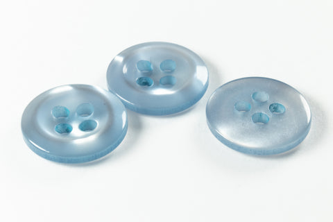 12mm Powder Blue Pearl 4 Hole Button (4 Pcs) #BTN086