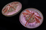 23mm Pink/Red Copper Dragonfly Button #BUT006-General Bead