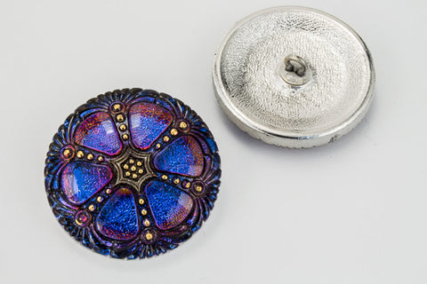 27mm Dark Volcano Wheel Button #BUT011-General Bead