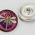 23mm Iridescent Volcano Dragonfly Button #BUT012-General Bead
