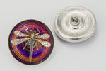 23mm Iridescent Volcano Dragonfly Button #BUT012-General Bead