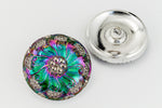 27mm Iridescent Electra Flower Button #BUT023-General Bead