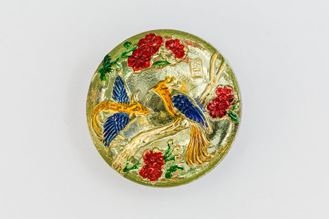 25mm Gold Ornate Bird Button #BUT027-General Bead