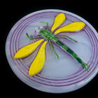 31mm Periwinkle Painted Dragonfly Button #BUT028-General Bead