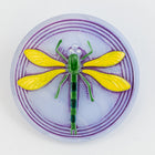 31mm Periwinkle Painted Dragonfly Button #BUT028-General Bead