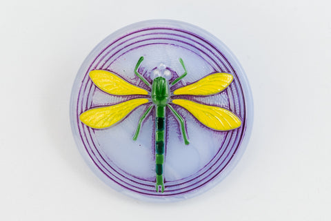 31mm Periwinkle Painted Dragonfly Button #BUT028-General Bead