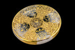 31mm Gold Scrollwork Button #BUT031-General Bead