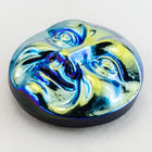 18mm Metallic Black Iris Moon Face Button #BUT033-General Bead