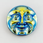 18mm Metallic Black Iris Moon Face Button #BUT033-General Bead