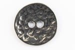 19mm Antique Silver Pewter Hammered 2 Hole Button #BUT051A-General Bead