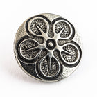 18mm Pewter Cherry Blossom Button #BUT053-General Bead