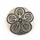 18mm Pewter Cherry Blossom Button #BUT053-General Bead