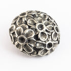 19mm Pewter Flower Button #BUT058-General Bead