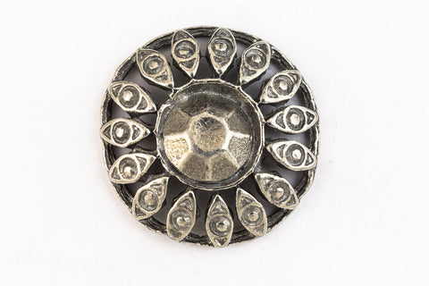 20mm Pewter Radiant Button #BUT059-General Bead