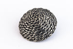 20mm Antique Silver Pewter Spiral Knit Button #BUT060-General Bead