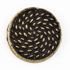 18mm Antique Brass Pewter Spiraling Texture Button #BUT061B-General Bead