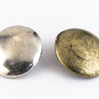 19.5mm Antique Silver Pewter Dome Button #BUT062A-General Bead