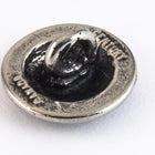 19.5mm Antique Silver Pewter Dome Button #BUT062A-General Bead