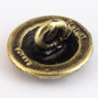 19.5mm Antique Brass Pewter Dome Button #BUT062B-General Bead