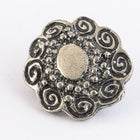 18.5mm Pewter Spiral Border Button #BUT064-General Bead