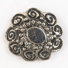 18.5mm Pewter Spiral Border Button #BUT064-General Bead