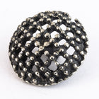 17mm Pewter Beaded Grid Button #BUT067-General Bead
