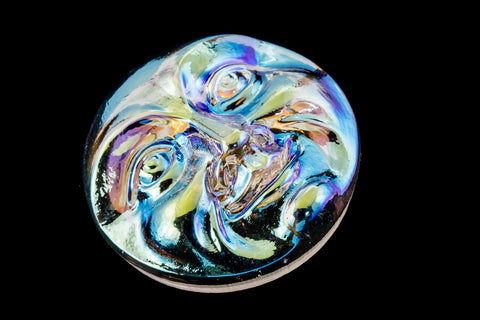 18mm Crystal AB Moon Face Button #BUT080 SOLD OUT-General Bead