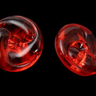 12mm Transparent Dark Orange Glass Button #BUT082-General Bead