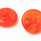 12mm Transparent Dark Orange Glass Button #BUT082-General Bead