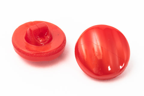 12mm Opaque Red Glass Button #BUT100-General Bead