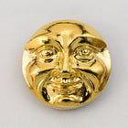 18mm Gold Moon Face Button #BUT084-General Bead