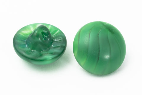 12mm Green Glass Button #BUT085-General Bead