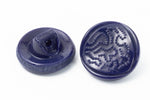 12mm Navy Blue Glass Button #BUT088-General Bead