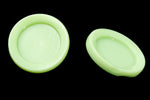 18mm Light Green Glass Button #BUT091-General Bead