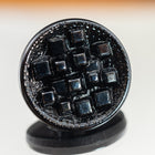 14mm Black Glass Button #BUT116