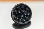 14mm Black Glass Button #BUT116