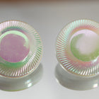 13mm White AB Glass Button #BUT123