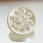 14mm Pearl White Glass Button #BUT124