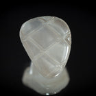 11mm White/Clear Glass Triangle Button #BUT125