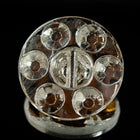 18mm Crystal Faceted Glass Button #BUT128