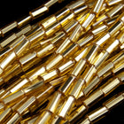 Size 1 Silver Lined Light Gold Bugle (1/4 Kilo) Preciosa #17020